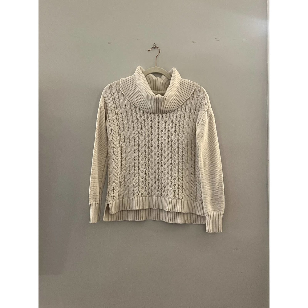AEO cable knit cowlneck sweater
